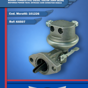 BOMBA COMBUSTIVEL DIESEL TRATOR JOHN DEERE MOTORES POWER TECH. ENTRADA COM CONECTOR ROSCA